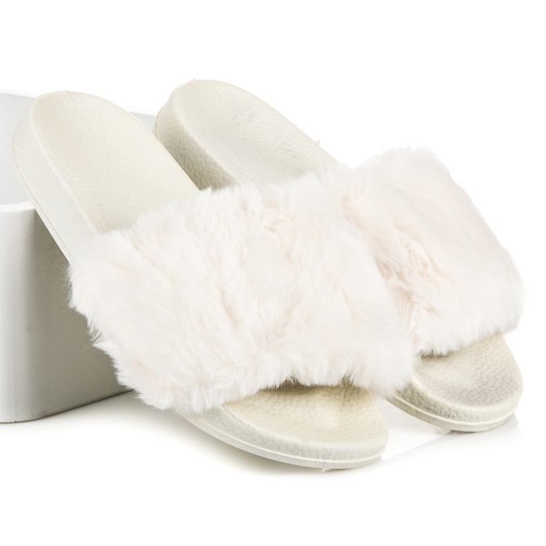 Bona Pantuflas de mujer con pelo marrón 1