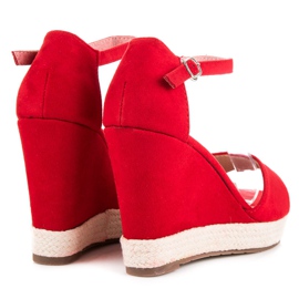 Seastar Sandalias cuña ante rojo 2
