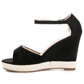 Seastar Sandalias cuña ante negro 3
