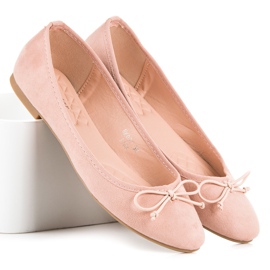 Seastar Bailarinas de ante rosa rosado 2