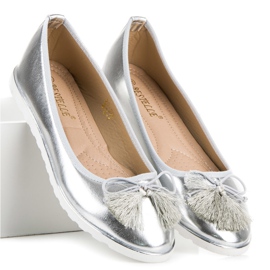 Bestelle Bailarinas plateadas con flecos gris 5
