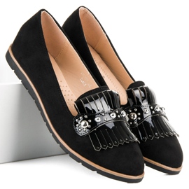 Seastar Mocasines Ante Flecos negro 1
