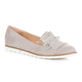 Seastar Mocasines Ante Flecos gris 1