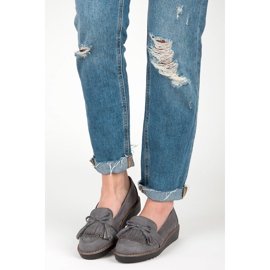 Seastar Mocasines con flecos gris 5