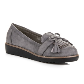 Seastar Mocasines con flecos gris 1