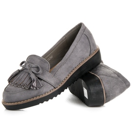 Seastar Mocasines con flecos gris 3