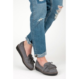 Seastar Mocasines con flecos gris 6