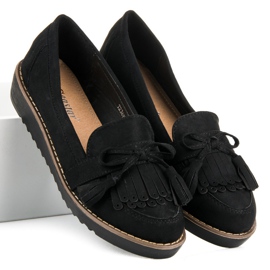 Seastar Mocasines con flecos negro 1 Seastar Mocasines con flecos negro 1