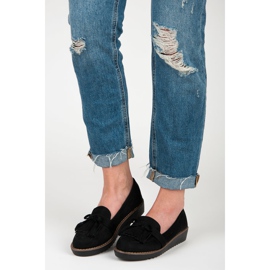 Seastar Mocasines con flecos negro 4