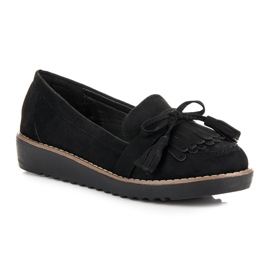 Seastar Mocasines con flecos negro 2