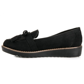 Seastar Mocasines con flecos negro 3