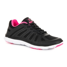 Zapatillas negras con cordones negro rosado 4