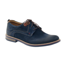 Zapatos casual Riko 842 azul marino marrón 1