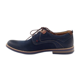 Zapatos casual Riko 842 azul marino marrón 2