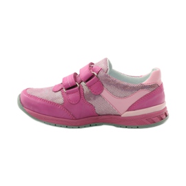 Zapatos de niña con flor Ren But 3265 rosa gris 2