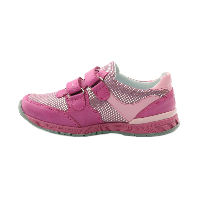 Zapatos de niña con flor Ren But 3265 rosado gris 2