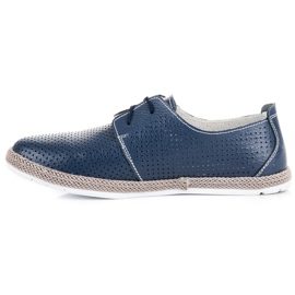 Zapatos calados para la encuadernación VINCEZA azul 2