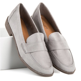 Comer Mocasines de ante gris 4