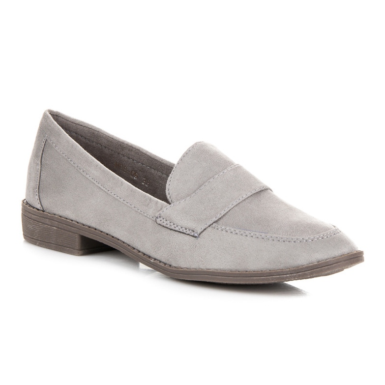 Comer Mocasines de ante gris 1