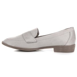 Comer Mocasines de ante gris 2