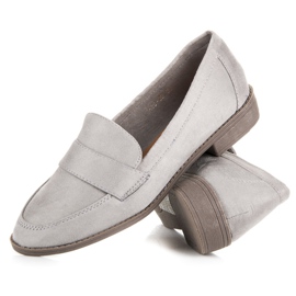 Comer Mocasines de ante gris 3