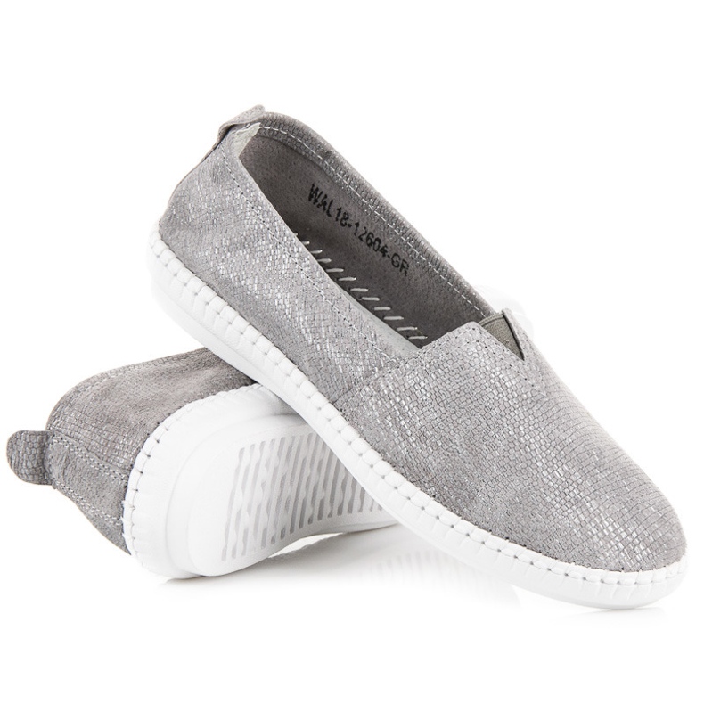Slipons de piel VINCEZA gris 1