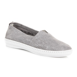 Slipons de piel VINCEZA gris 2