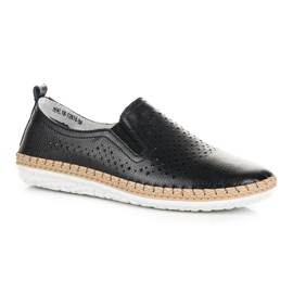 Alpargatas VINCEZA de piel negro 3