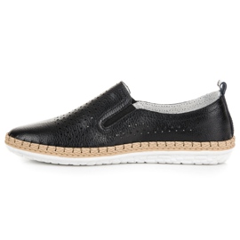 Alpargatas VINCEZA de piel negro 4