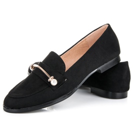Seastar Mocasines con perlas negro 2