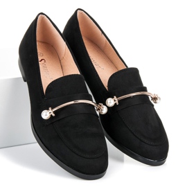 Seastar Mocasines con perlas negro 3