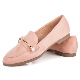 Seastar Mocasines con Perlas rosado 2
