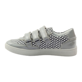 Bartek Zapato Velcro Gris Con Lunares 35651 rosa blanco 2