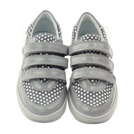 Bartek Zapato Velcro Gris Con Lunares 35651 rosa blanco 4