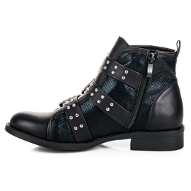Seastar botas de rock de primavera negro 5