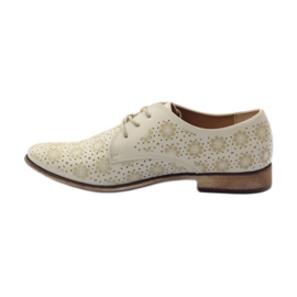 Sergio Leone Zapatos de mujer con flores elegantes beige 2