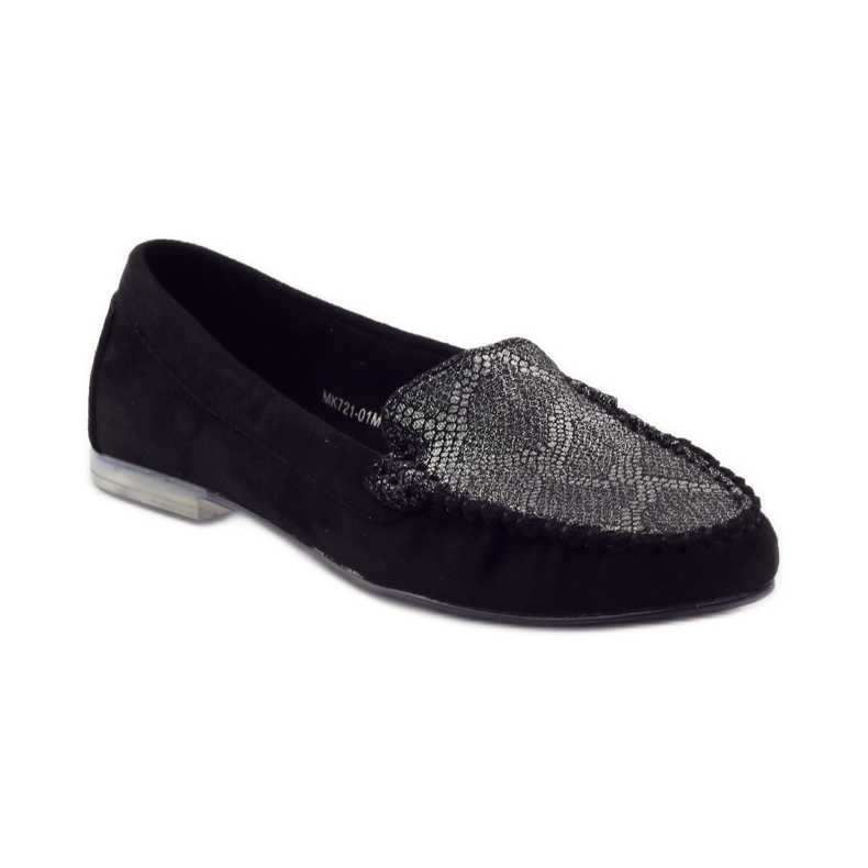 Mocasines Sergio Leone 721 de ante negro gris 1