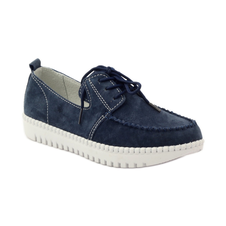 Creepers piel Filippo 020 azul marino 1