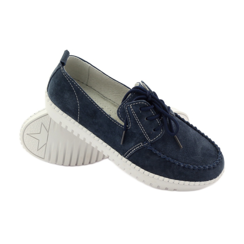 Creepers piel Filippo 020 azul marino 3