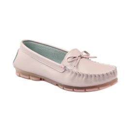 Mocasines de piel con lazo Filippo 004 rosado 1