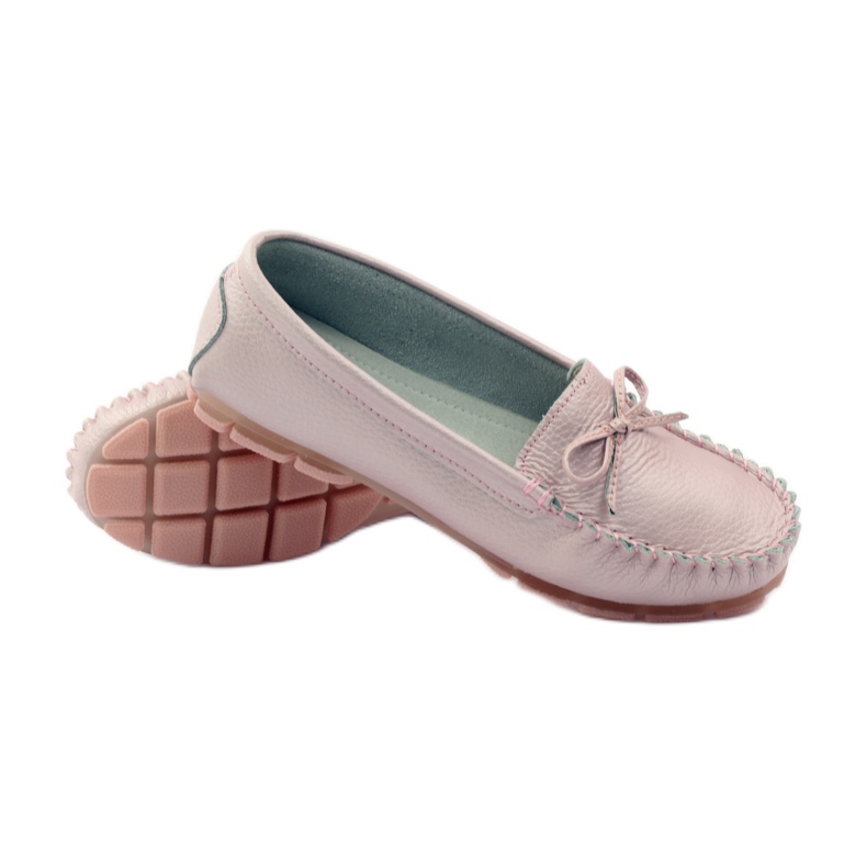 Mocasines de piel con lazo Filippo 004 rosado 3