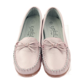 Mocasines de piel con lazo Filippo 004 rosado 4