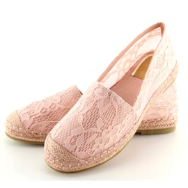 Alpargatas de encaje rosa BB15P Rosa rosado 4