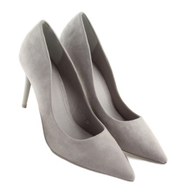 Gris GF-JX78 Stilettos grises para mujer 4