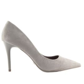 Gris GF-JX78 Stilettos grises para mujer 2