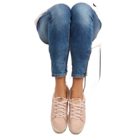Alpargatas rosa BB01P Champagne rosado 3