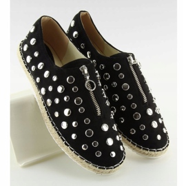 Alpargatas negras con tachuelas 9039-28 Negro 4