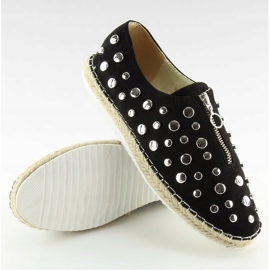 Alpargatas negras con tachuelas 9039-28 Negro 5