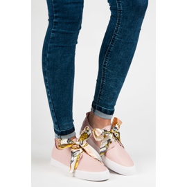 Seastar Zapatillas con estilo atadas con una cinta rosado 4