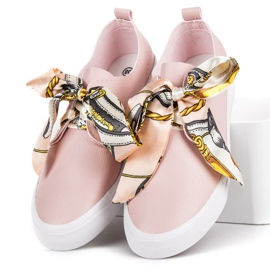 Seastar Zapatillas con estilo atadas con una cinta rosado 8